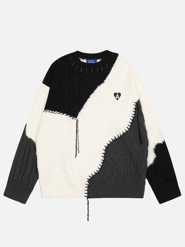 [Pre-Order] Aelfric Eden Color Blocking Patchwork Sweater