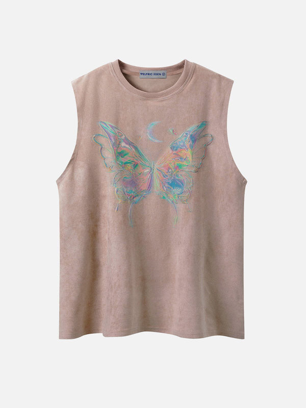 Aelfric Eden Colorful Dip-Dye Butterfly Tank Top