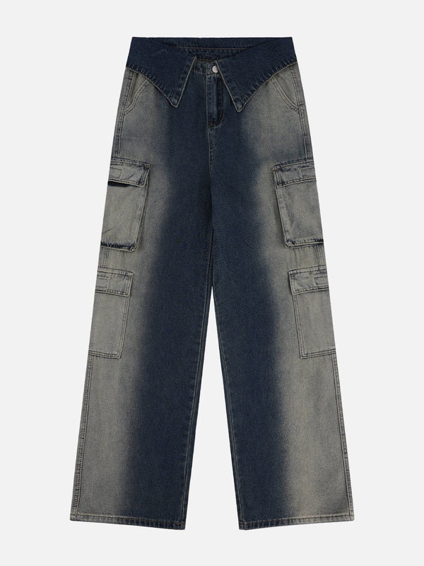 Aelfric Eden Multi Pocket Fold-over Washed Jeans