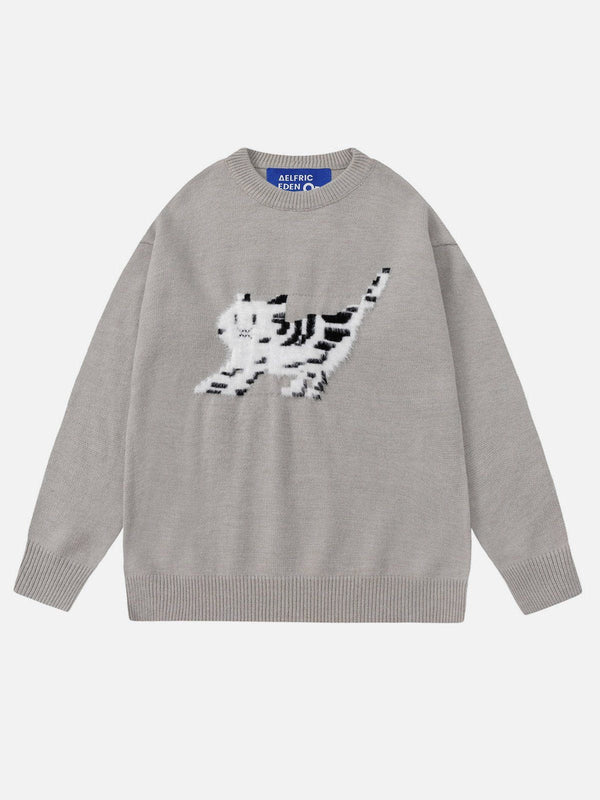 Aelfric Eden Cute Cat Flocking Sweater