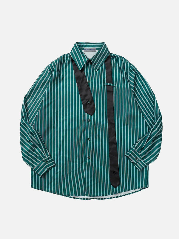 Aelfric Eden Tie Striped Long Sleeve Shirt