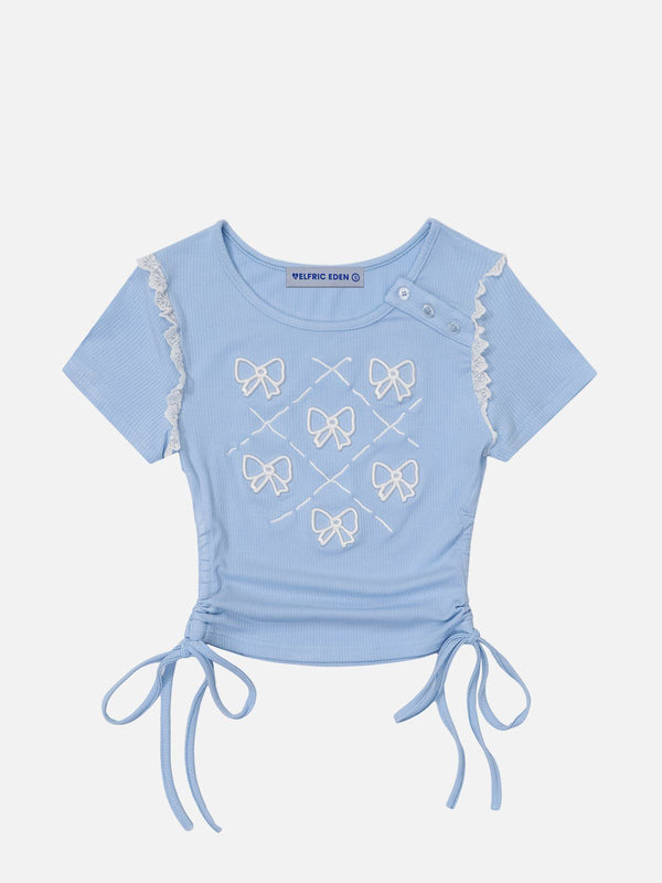 Aelfric Eden Embroidery Bow Lace Tee