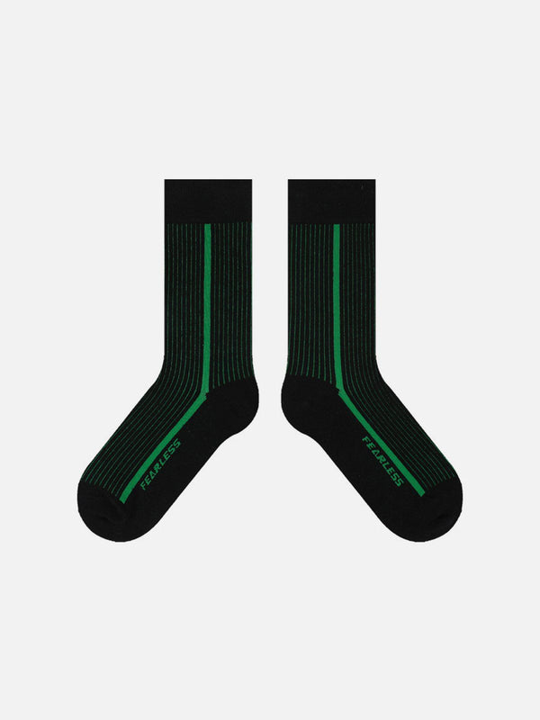Color Blocking Stripe Mid-Calf Socks