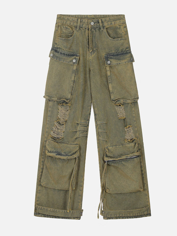 Aelfric Eden Distressed Multi Pocket Loose Jeans