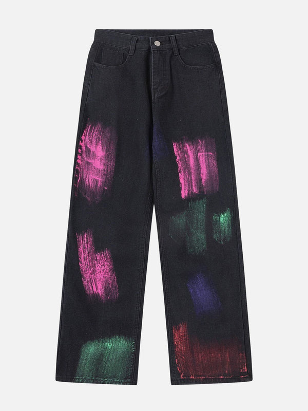 Multi Color Graffiti Jeans