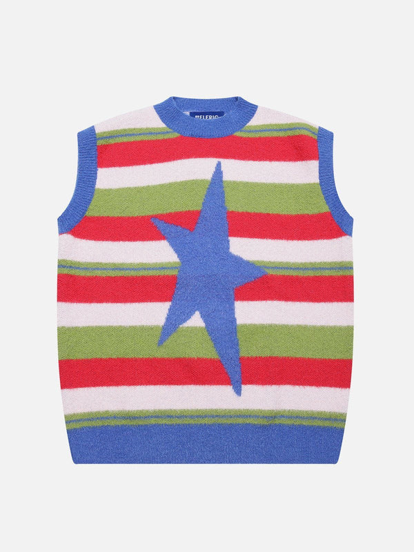 Aelfric Eden Color Star Pattern Sweater Vest