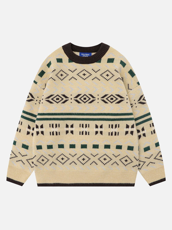 Aelfric Eden Vintage Ethnic Jacquard Sweater