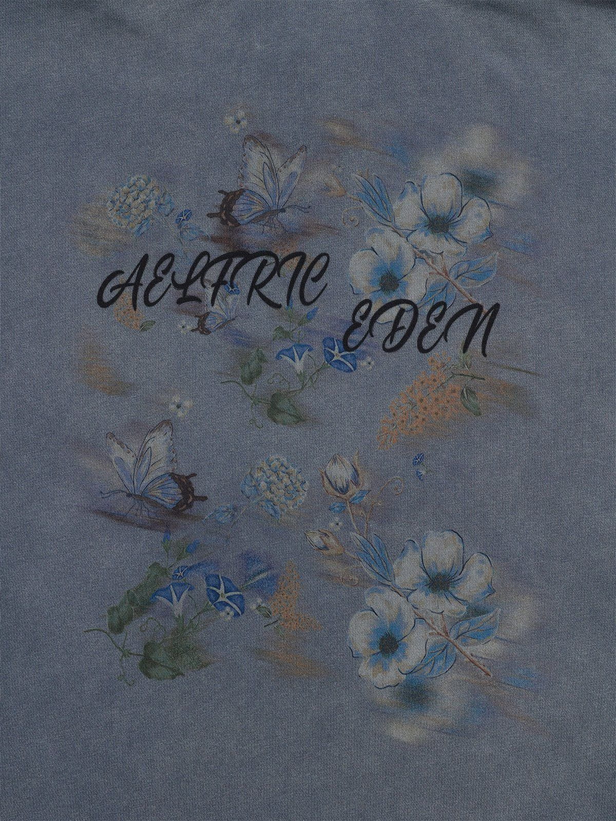 Aelfric Eden Flower Print Washed Hoodie