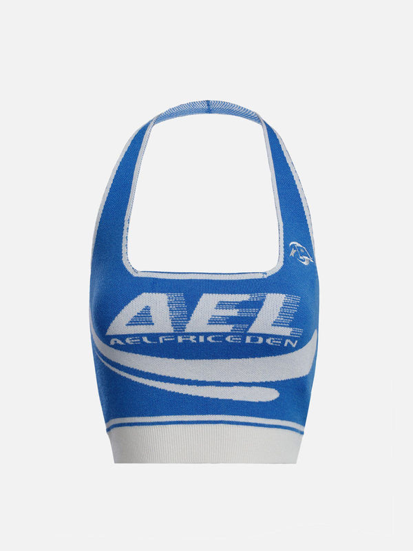 AEL Blue Knit Cami Top
