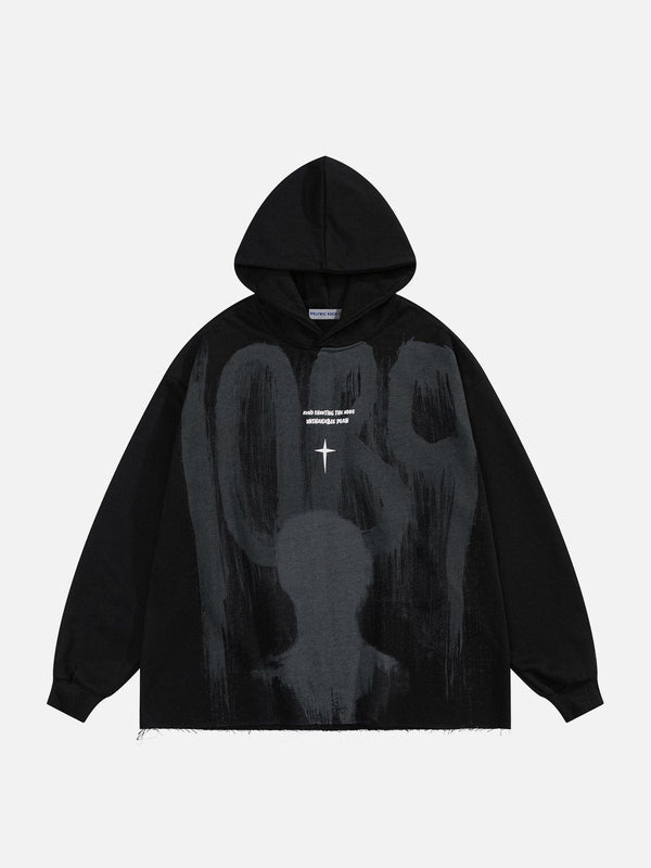 Aelfric Eden Graphic Print Faded Hoodie
