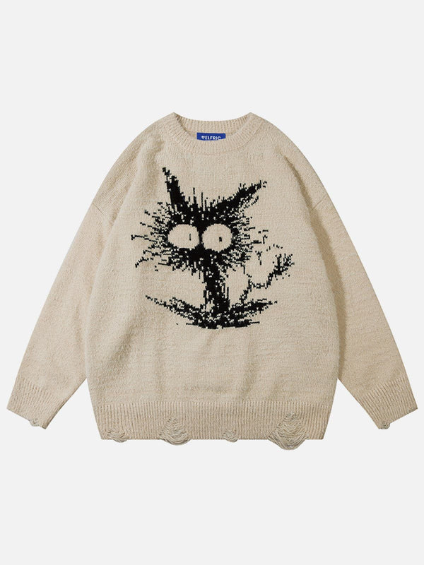 Aelfric Eden Fun Cat Pattern Sweater