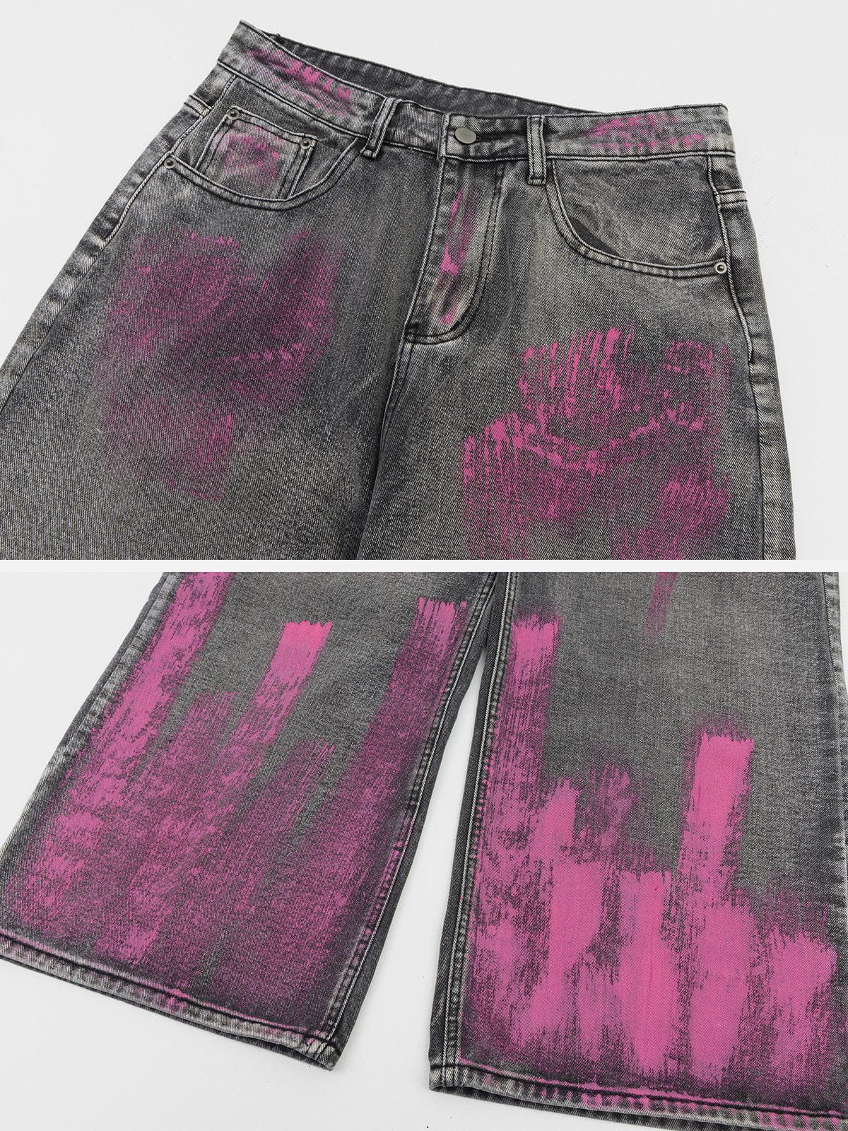 Aelfric Eden Graffiti Washed Loose Jeans