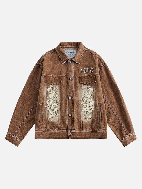 Aelfric Eden Lace Embroidery Denim Jacket