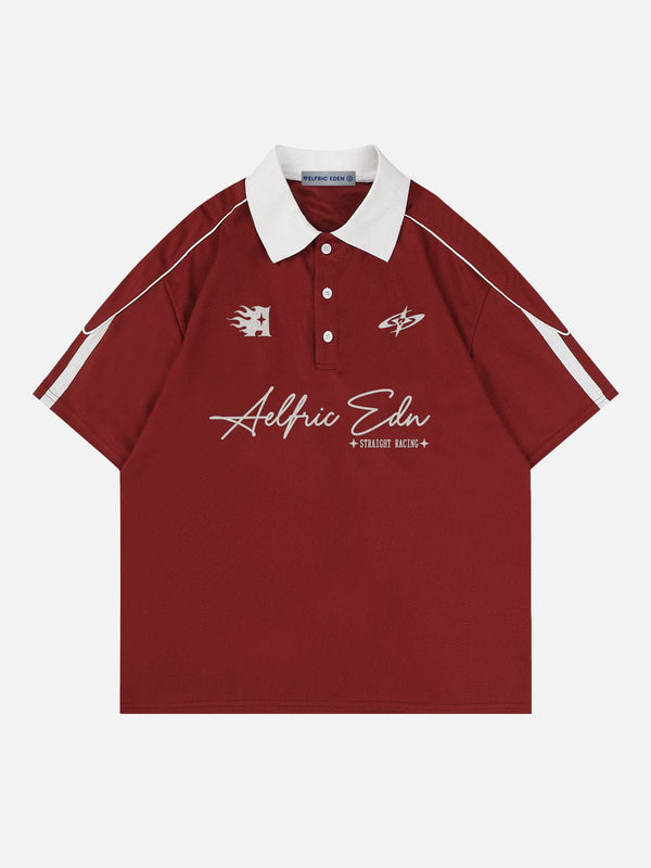 Aelfric Eden Vintage Patchwork Polo Tee