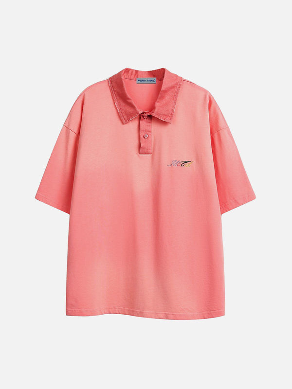 Aelfric Eden Embroidery Gradient Polo Tee