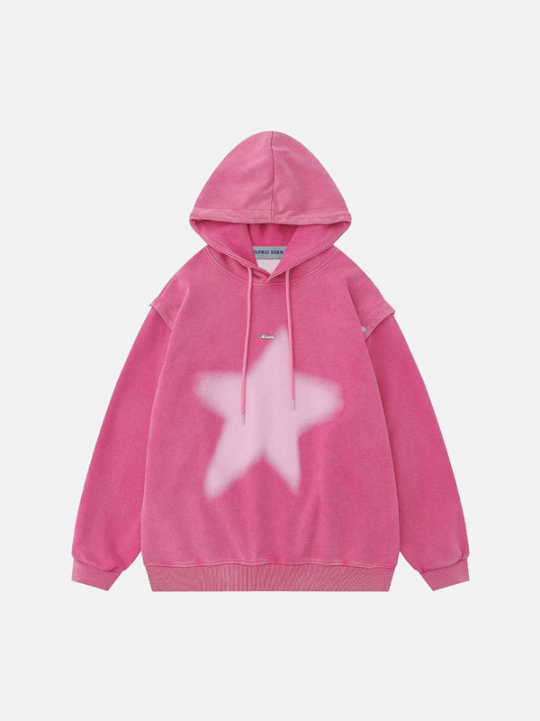 Aelfric Eden Detachable Sleeve Star Washed Hoodie