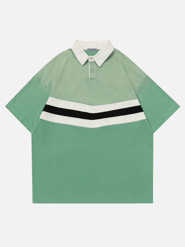 Aelfric Eden Stripe Washed Polo Tee