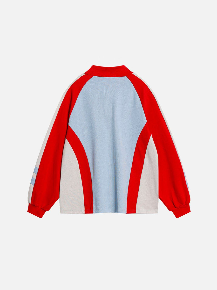 [Pre-Order] Aelfric Eden Color Blocking Print Sweatshirt