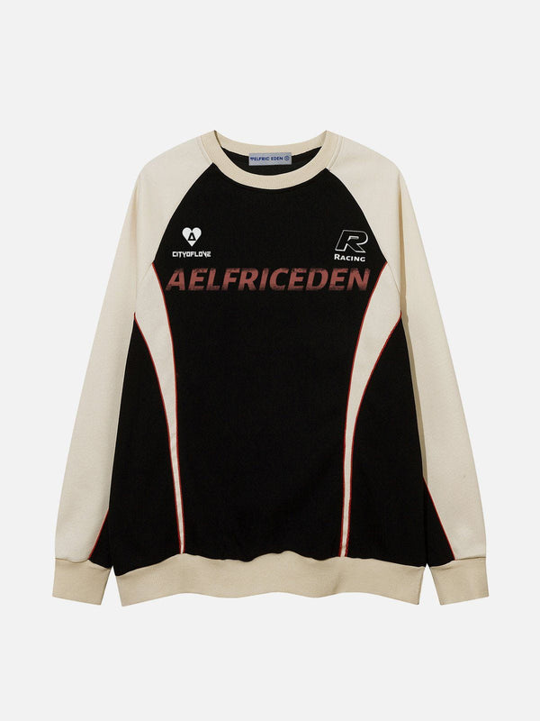 [Pre-Order] Aelfric Eden Racing Vibes Patchwork Sweatshirt