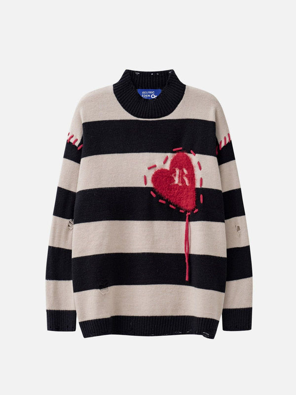 Aelfric Eden Stripes Distressed Sweater