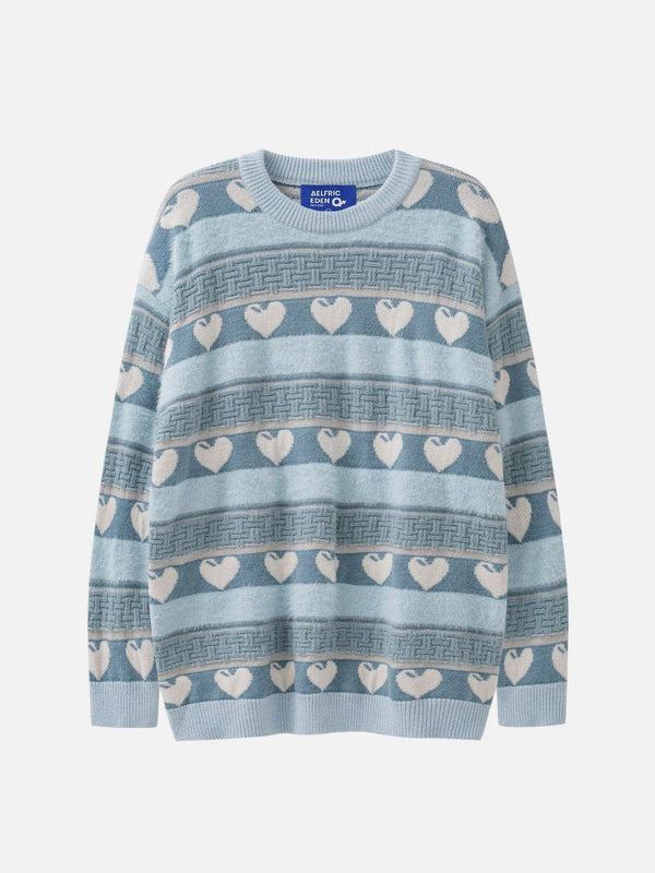 Aelfric Eden Stripes Heart Jacquard Sweater