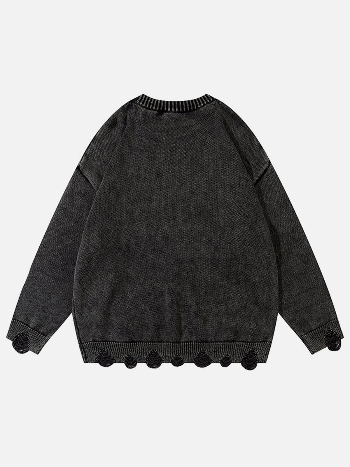 Aelfric Eden Washed Bow Distressed Sweater