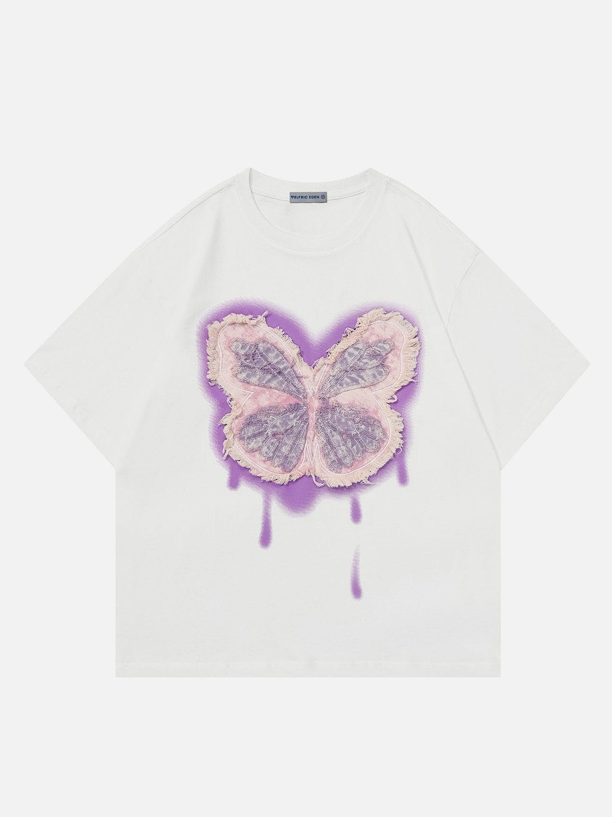 Aelfric Eden Applique Embroidery Butterfly Tee