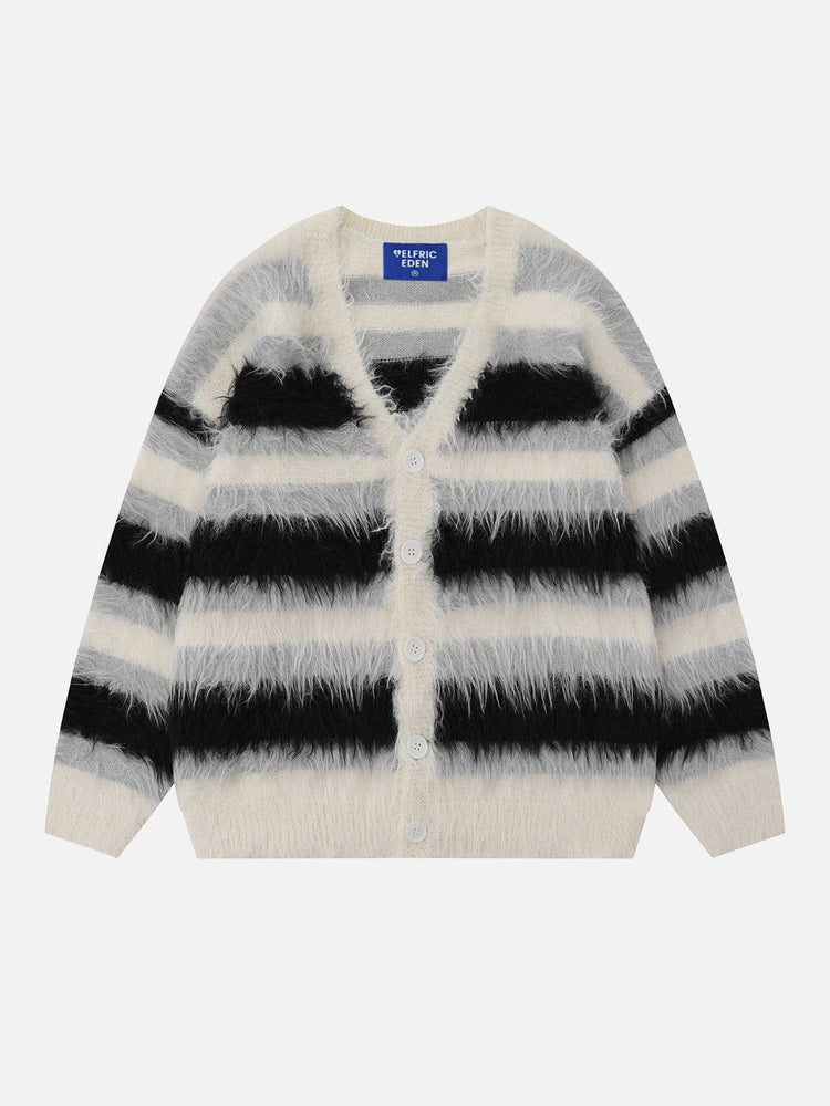 Aelfric Eden Number Jacquard Cardigan Gebreid vest Heren met