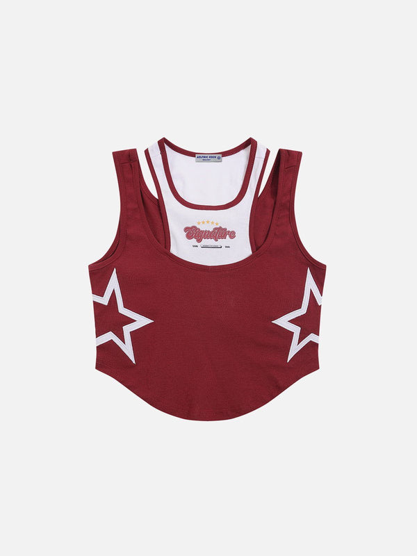 Embroidery Star Tank Top