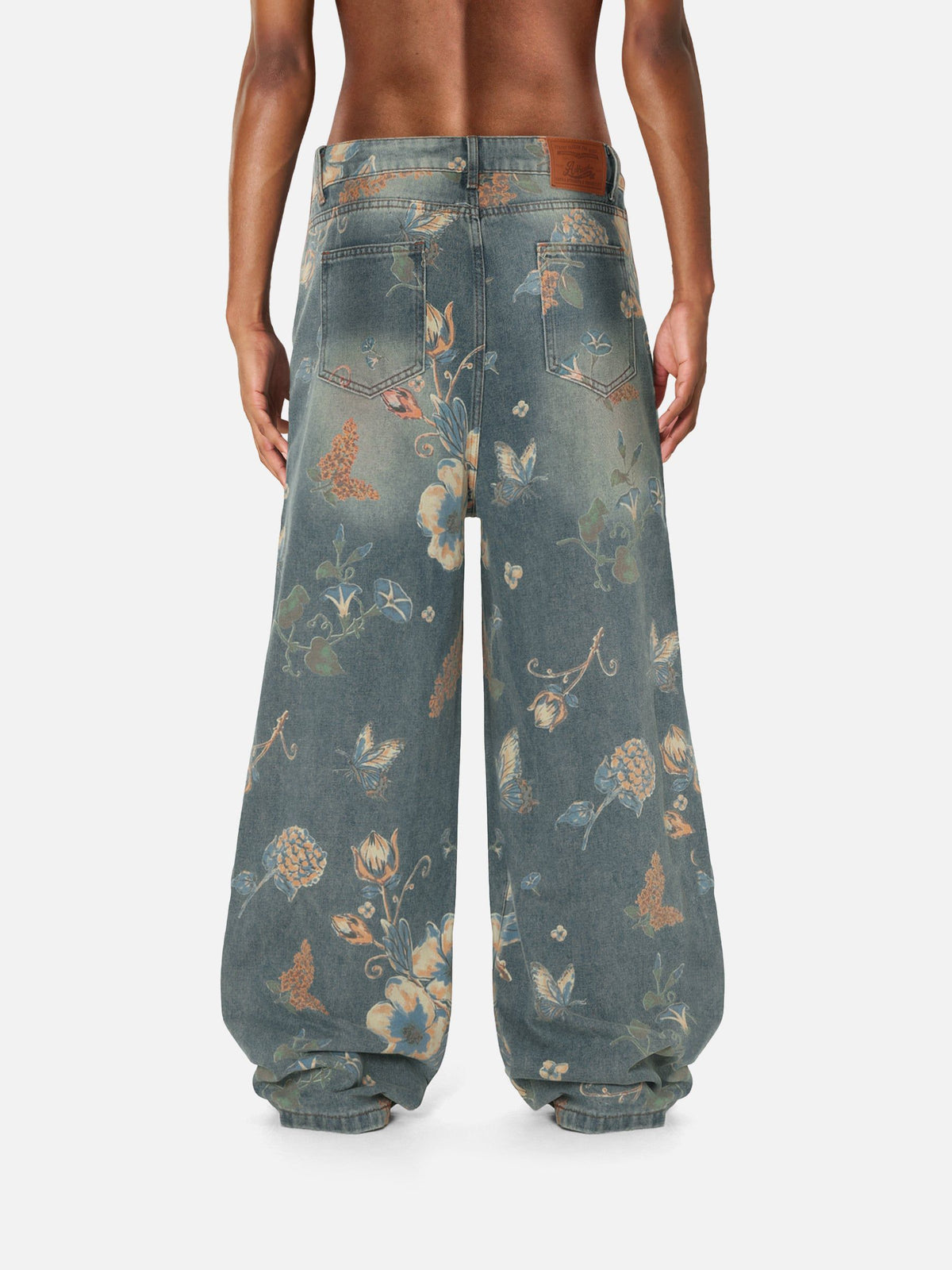 Aelfric Eden Plant Flower Print Jeans