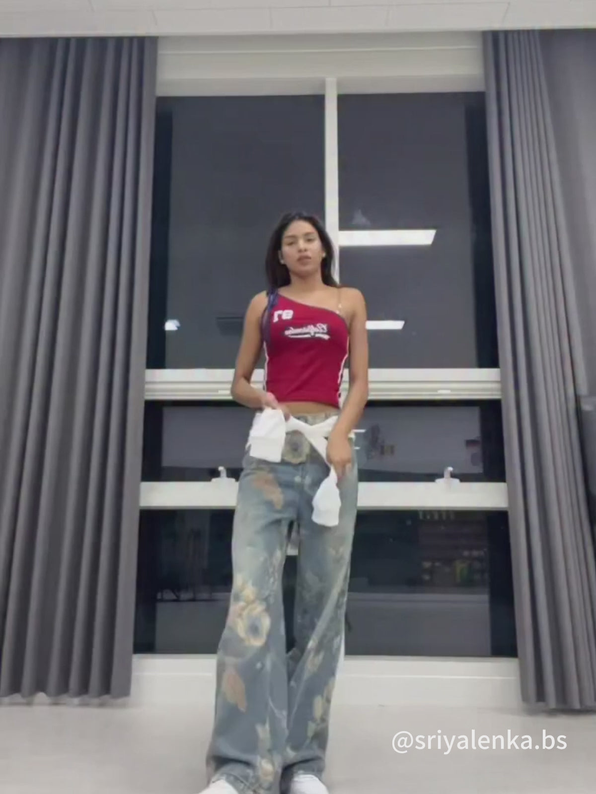 Aelfric Eden Plant Flower Print Jeans