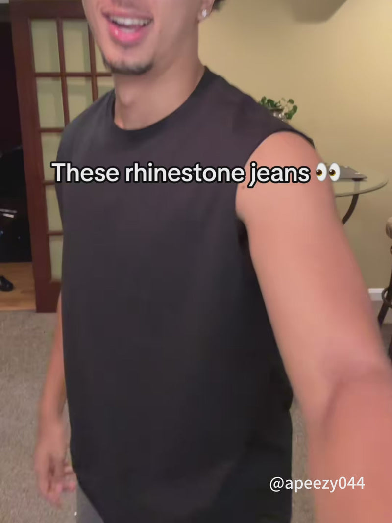 Aelfric Eden Rhinestone Baggy Jeans