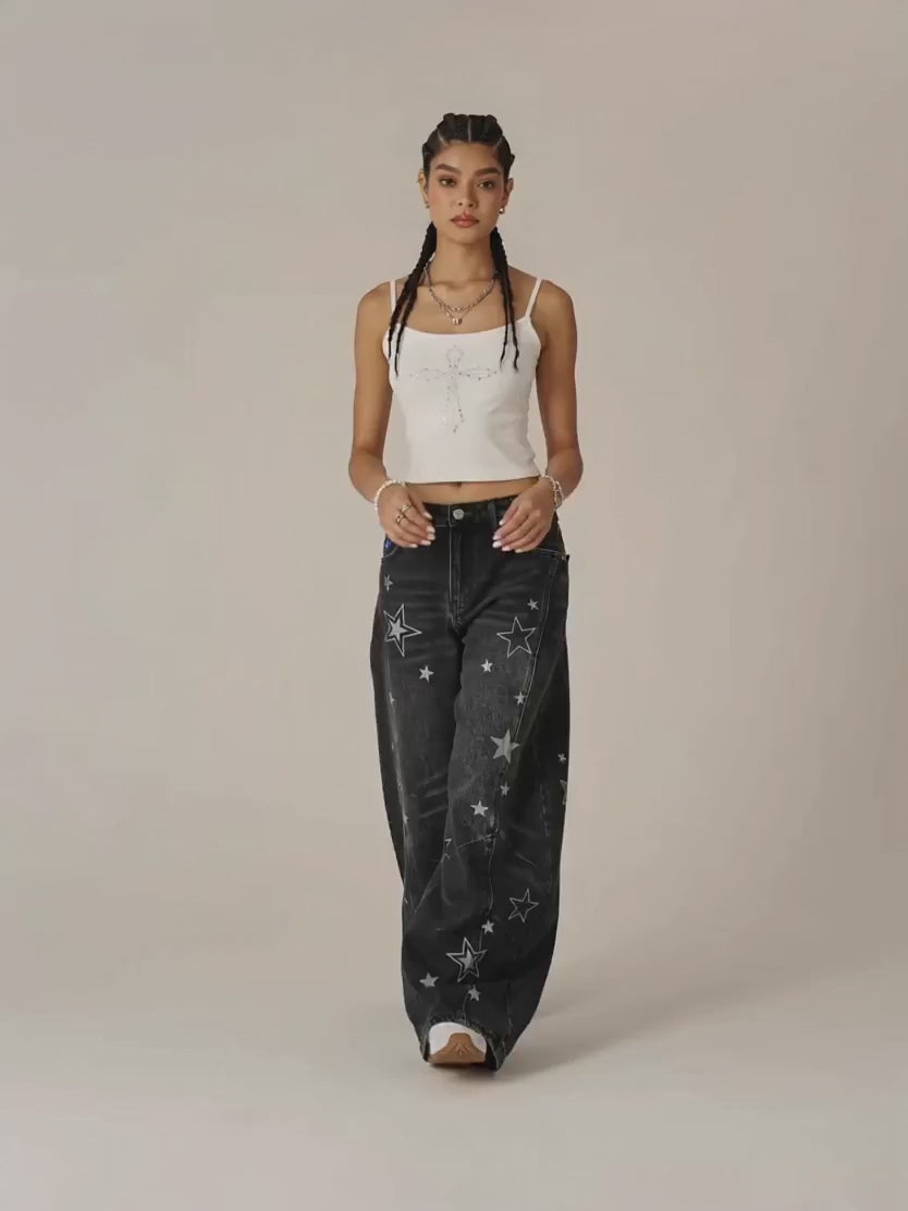 Aelfric Eden Baggy Barrel Star Jeans