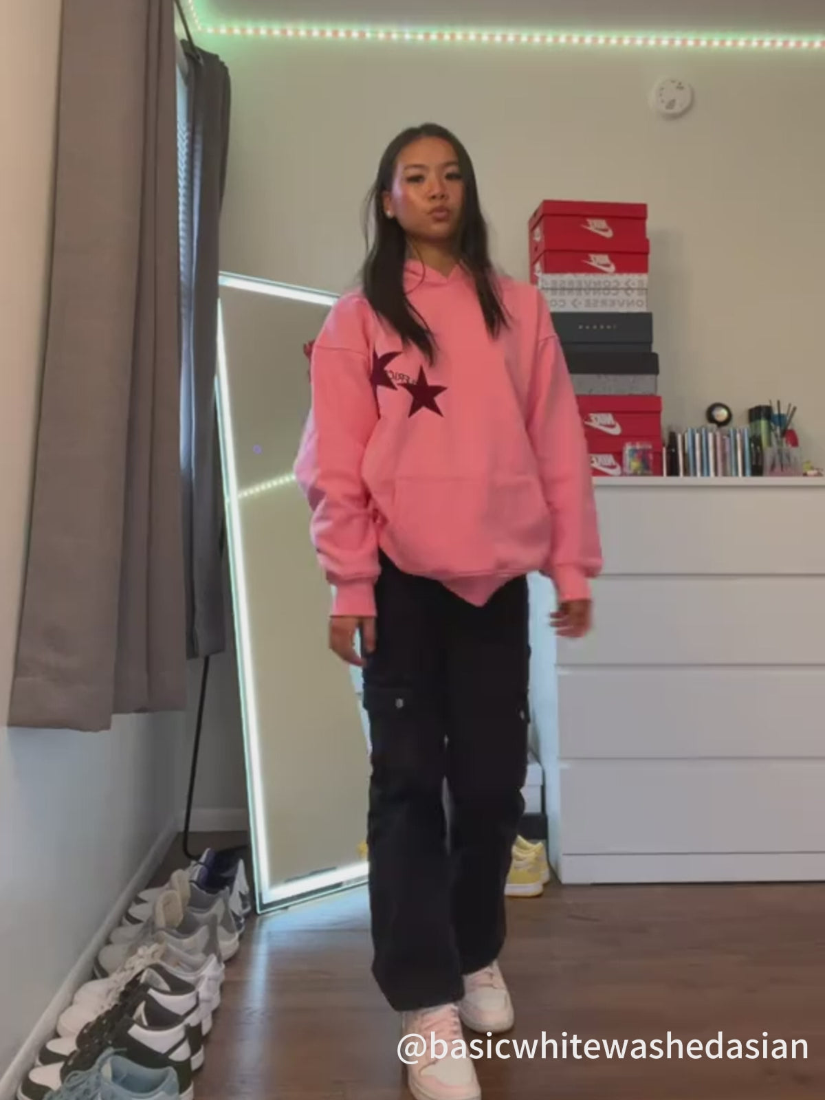 Aelfric Eden Star Print Color Contrast Hoodie