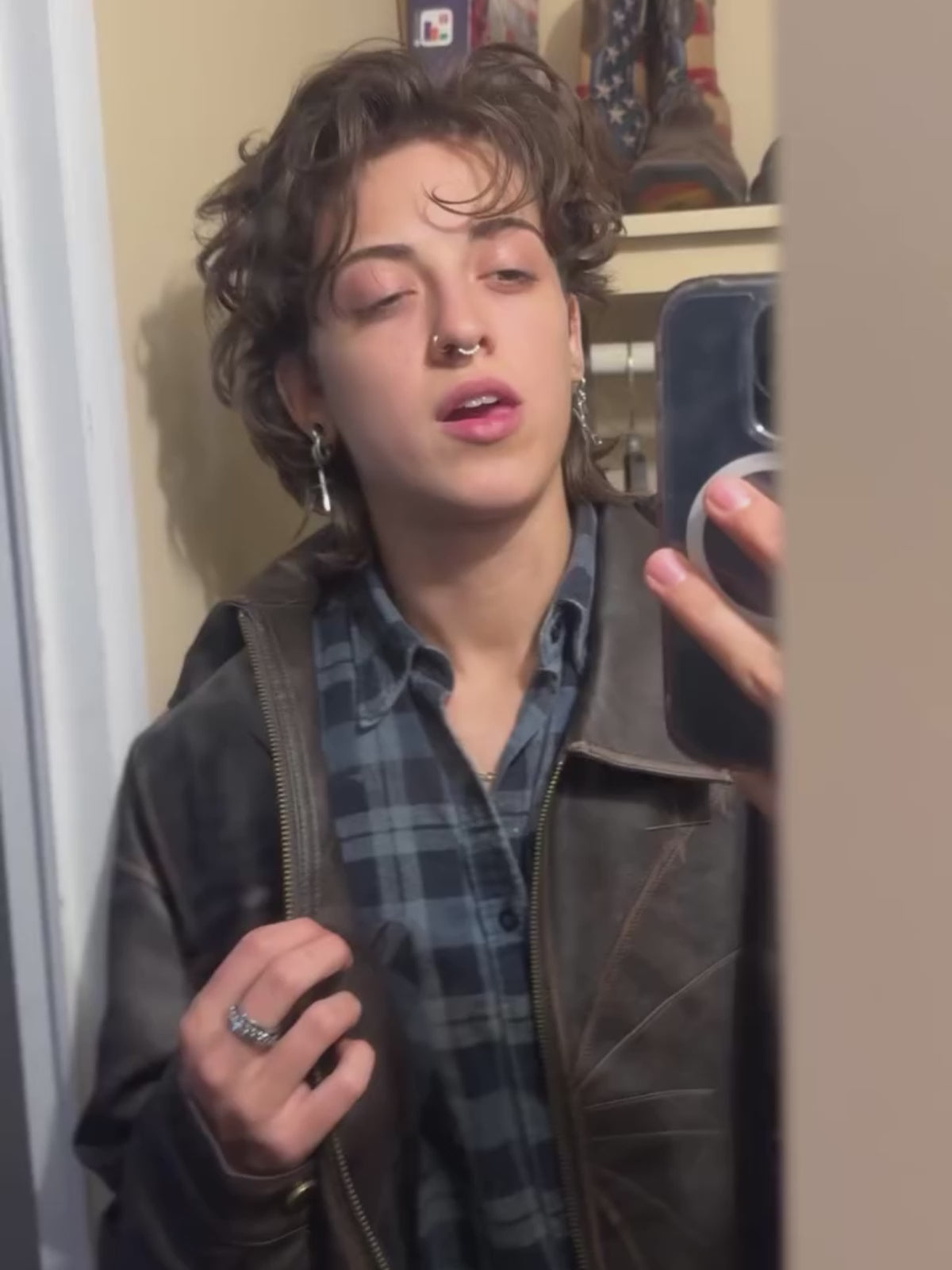 Aelfric Eden Butterfly Faux Leather Jacket