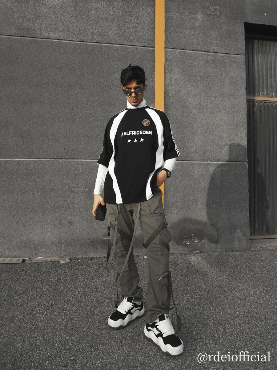 Aelfric Eden Patchwork Contrast Racing Tee