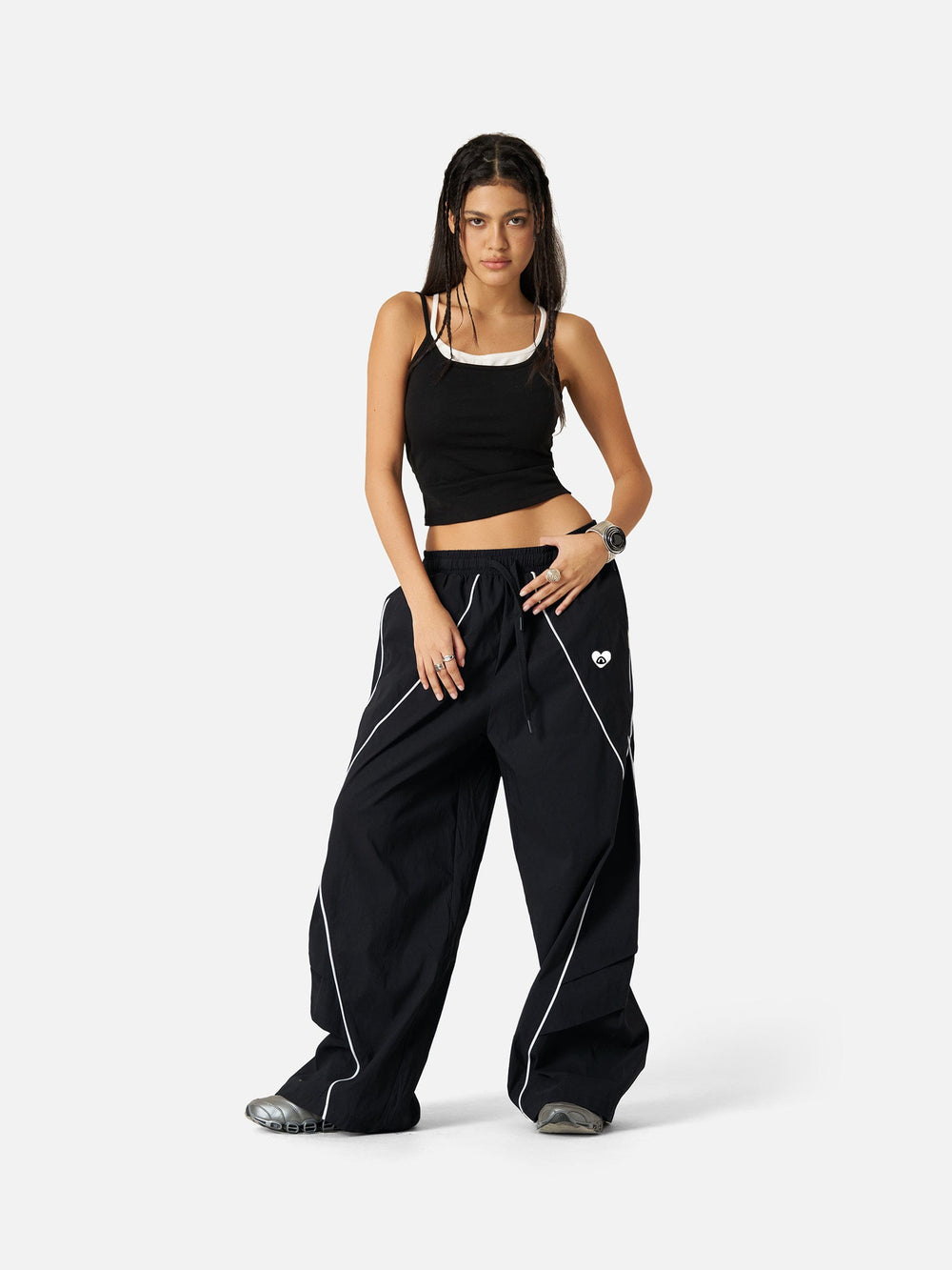 Pantalon De Jogging Baggy à Rayures Pour Homme Et Femme - Coupe Ample, élastique, Cordon De Serrage