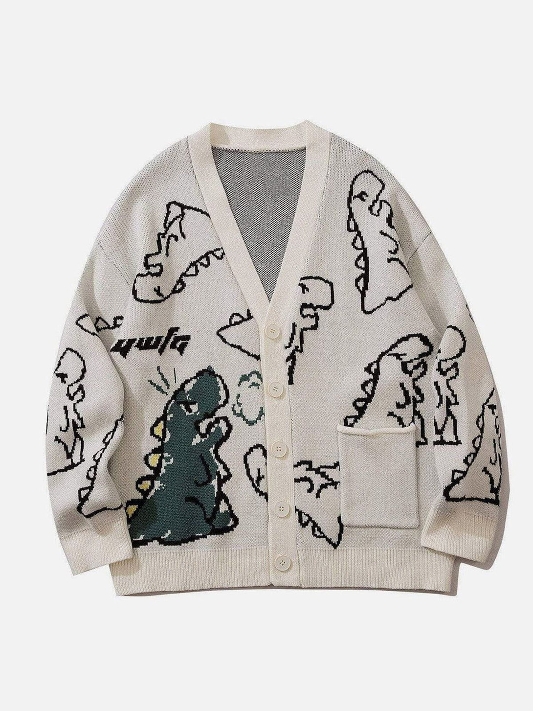 Aelfric Eden Dinosaur Graffiti Pattern Knitted Sweater – Aelfric eden