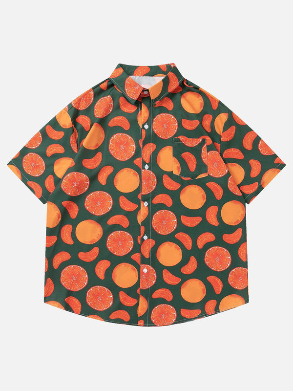 Aelfric Eden Orange Graphic Short Sleeve Shirt