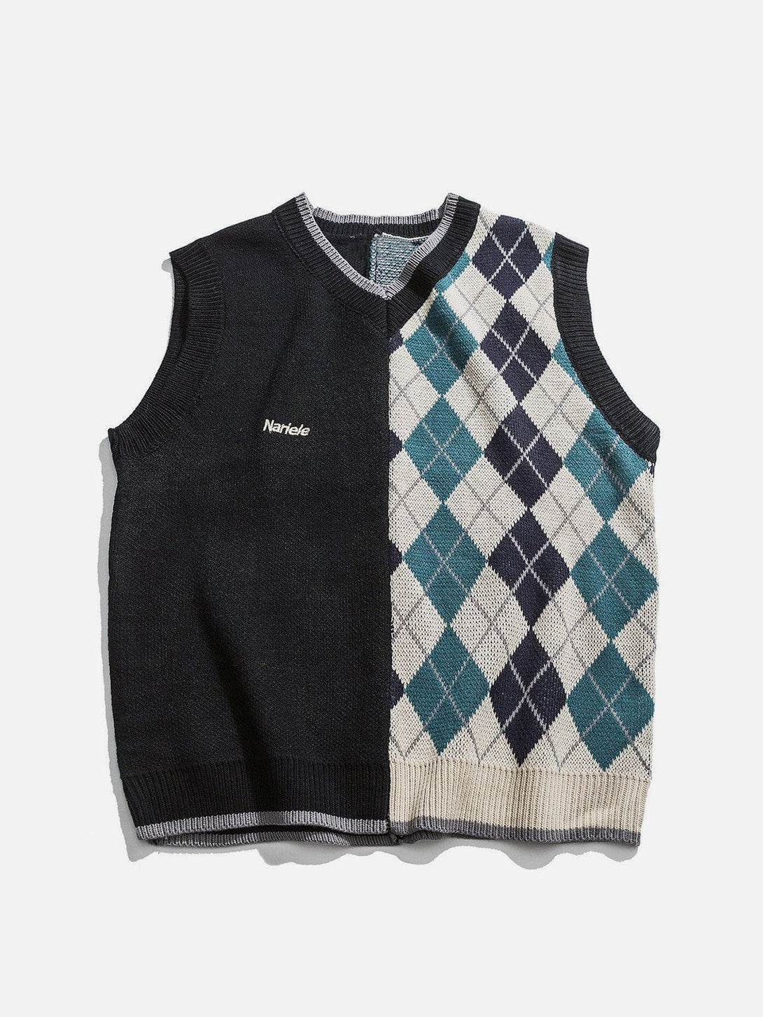 Aelfric Eden Vintage Stitching Diamond Pattern Sweater Vest – Aelfric eden