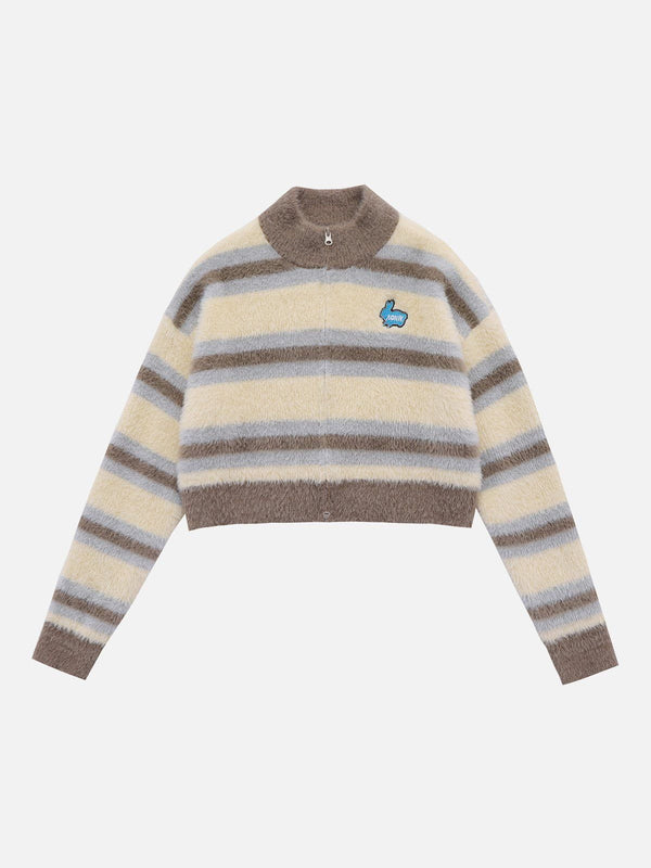 Stripe Patchwork Sweater