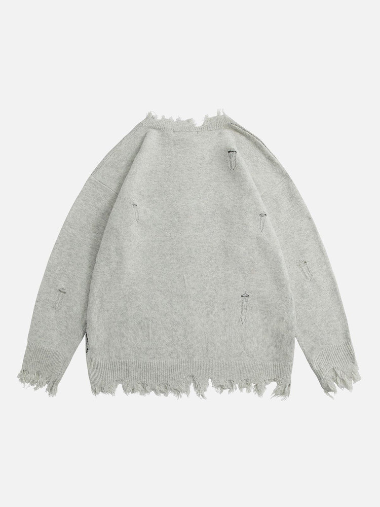 Aelfric Eden Letters Ripped Hole Sweater – Aelfric eden