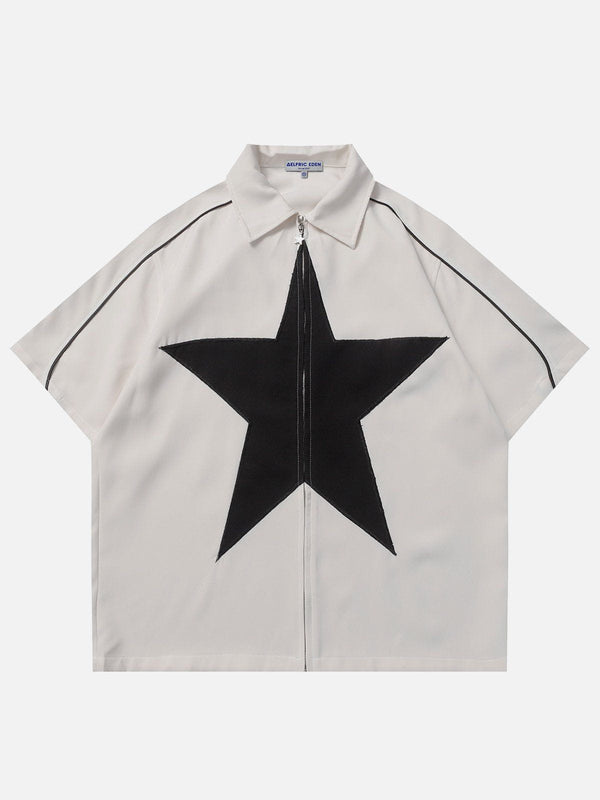 Aelfric Eden Star Splicing Short Sleeve Shirts