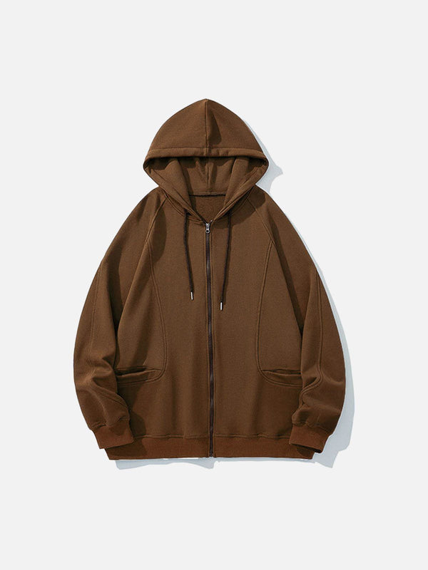 Aelfric Eden Solid Color Zipped Hoodie