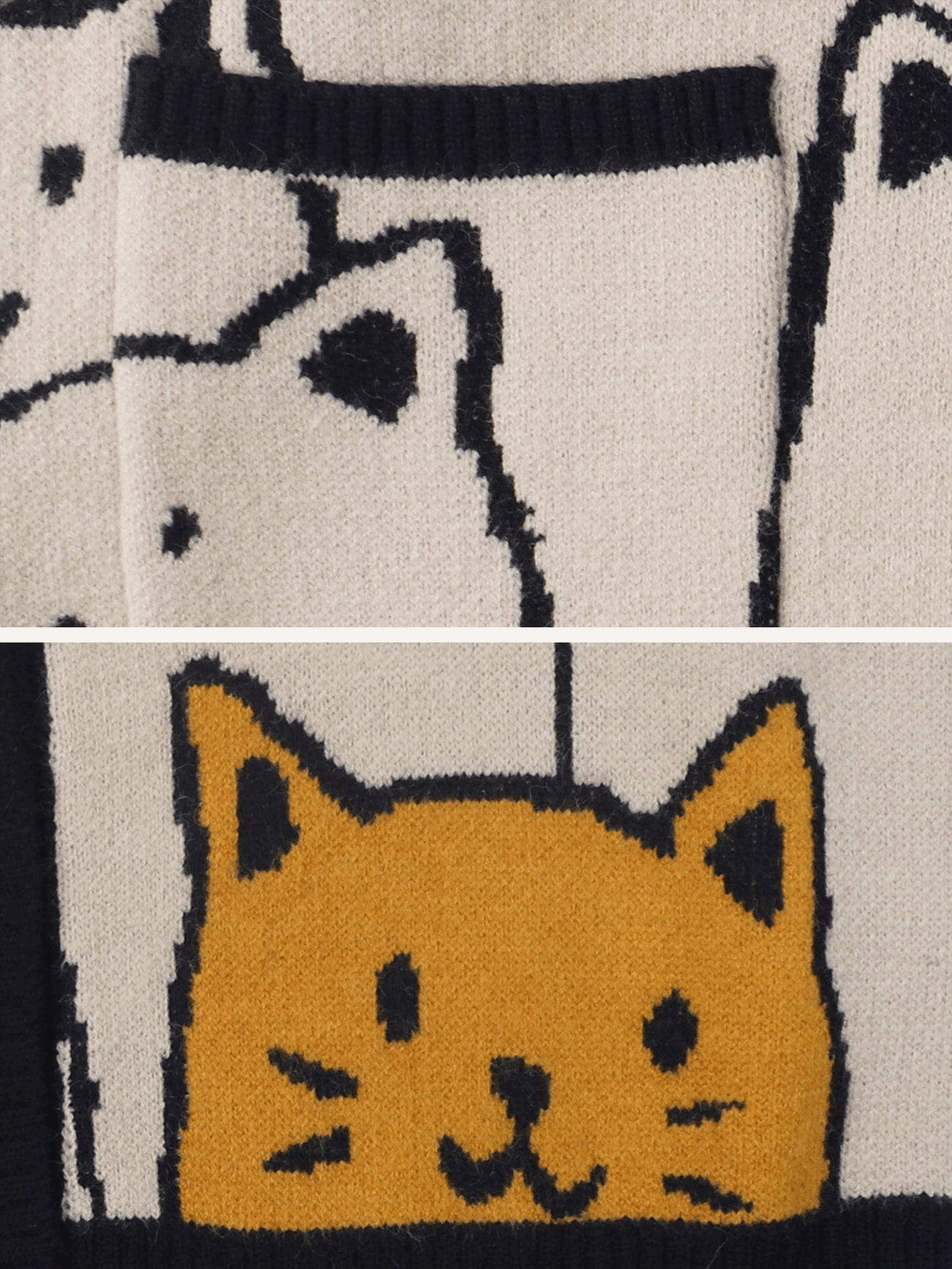 Aelfric Eden Cartoon Cat Print Knit Cardigan – Aelfric eden